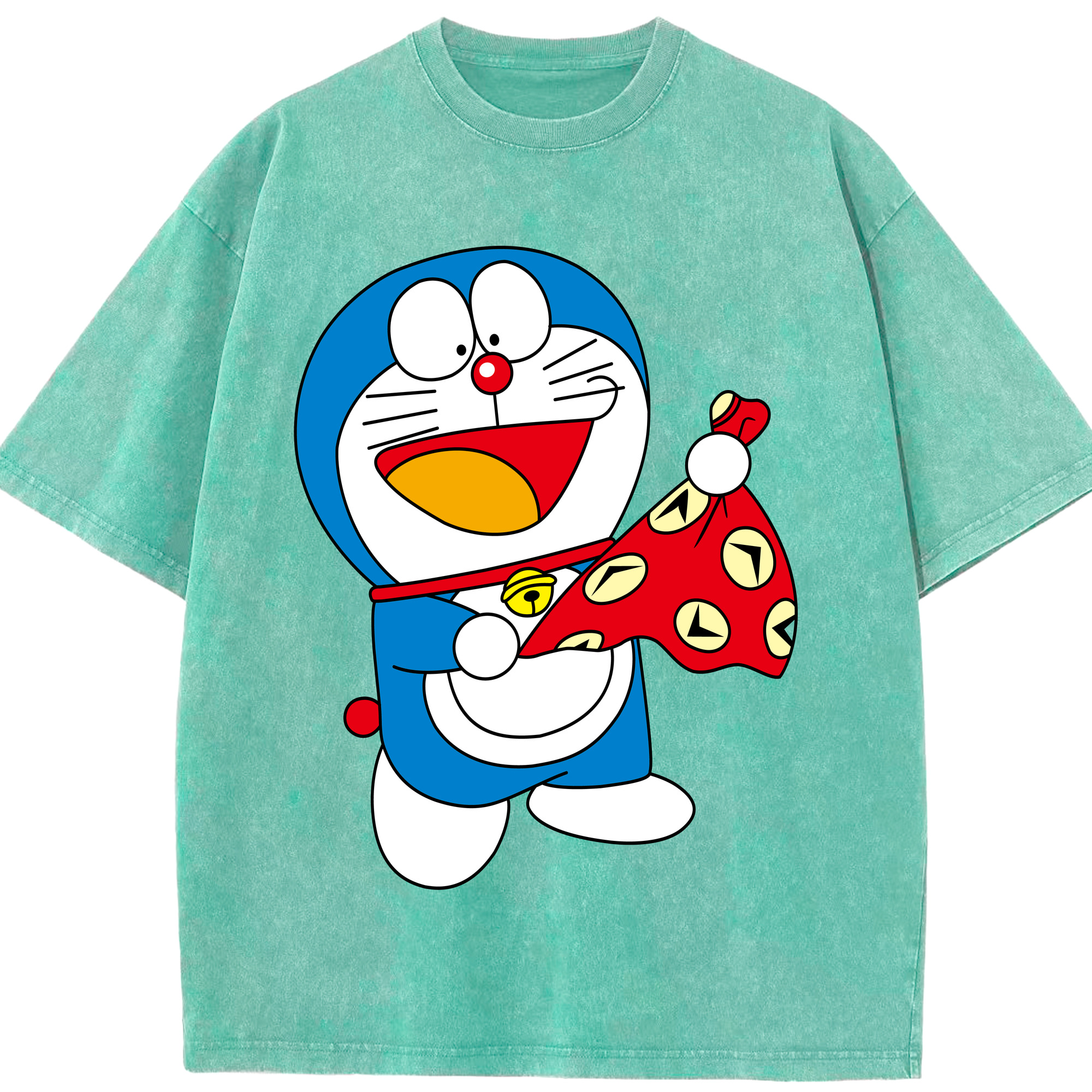 （画像用） ドラえもん Doraemon 綿100% ヴィンテージ風 半袖Tシャツ（フロントプリント）